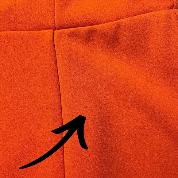 Hello‎ Molly Dress Large Orange One-Shoulder Midi Fitted Slit Padded Bust Bold - Picture 14 of 15